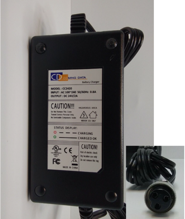 *Brand NEW*CD COMING Data 24V DC 2A ac adapter for CC2420 3 holes Battery Fast Electric Scooter Charger Power